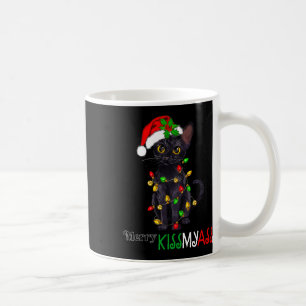 Mug Fun Chat Noir Merry Kissmy Xmas Pyjamas Chritsmans