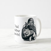 Mug Fun Chat Papa Scuba Diver Personnaliser (Devant droit)