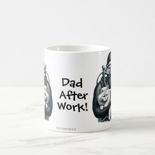 Mug Fun Chat Papa Scuba Diver Personnaliser (Centre)