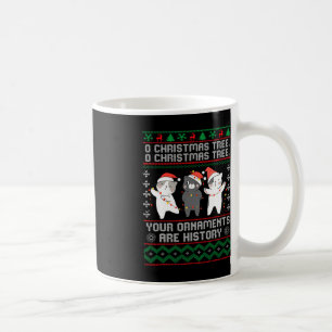 Mug Fun Chats Ornements de Noël Pajama Famille Chat Lo