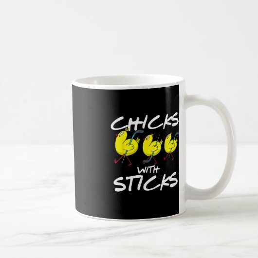Mug Fun Chicks Avec Bâtons Ice Hockey Poulet (Droite)