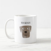 Mug Fun Chocolat Labrador Retriever Chien Personnalisé (Gauche)