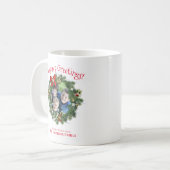 Mug Fun Christmas Wreath Photo Bonnes Fêtes (Devant gauche)