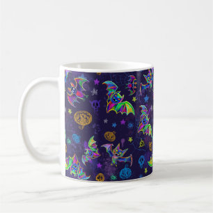 Mug Fun coloré chauves-souris néon Halloween