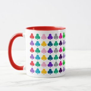 Mug Fun, Coloré Harmonieux Cartes Clubs Convient Motif