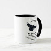 Mug Fun Crows Bird Spirit Animal Humour Citation Totem (Devant droit)