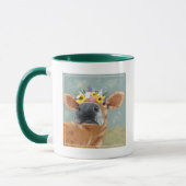 Mug Fun de ferme - Vache avec couronne de fleurs (Gauche)