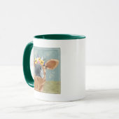 Mug Fun de ferme - Vache avec couronne de fleurs (Devant gauche)