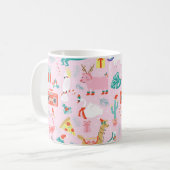 Mug Fun de Noël : Animal Motif sans Seamless. (Devant gauche)