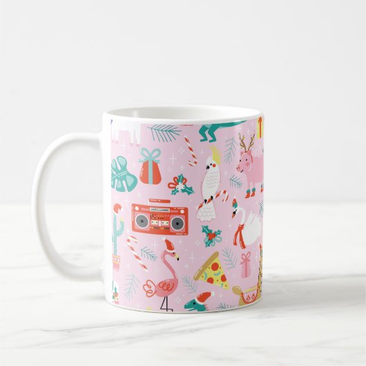 Mug Fun de Noël : Animal Motif sans Seamless. (Gauche)