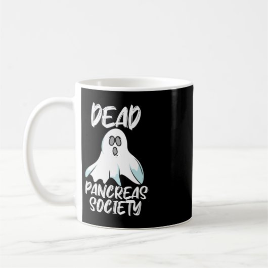 Mug Fun Dead Pancreas Society T1D T2D Design (Gauche)