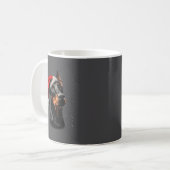Mug Fun Doberman Dog Christmas Lights Santa Hat Long S (Devant gauche)