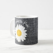 Mug Fun été Faisy Flower sur gris Personnalisé (Devant gauche)