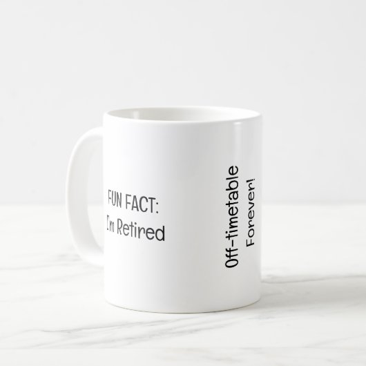 Mug Fun Fact Je suis Retraité Travailleur de construct (Devant gauche)