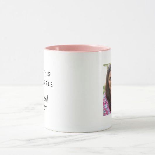 Mug Fun Fête des Mères Photo Humour Rose Gold Heart (Centre)