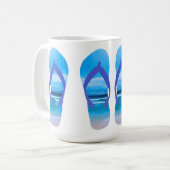 Mug Fun Flip Flops Summer Beach Art pour vacances (Devant gauche)
