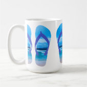 Mug Fun Flip Flops Summer Beach Art pour vacances (Gauche)
