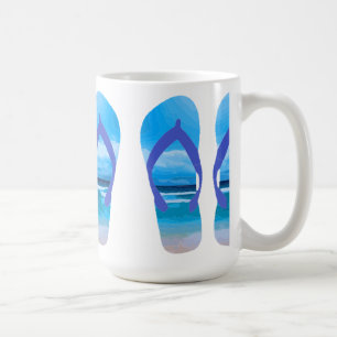 Mug Fun Flip Flops Summer Beach Art pour vacances