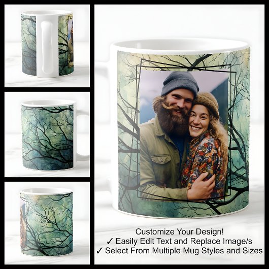 Mug Fun Forest Tree Branches Modèle photo Custom 020