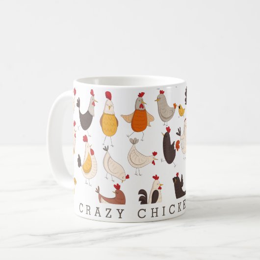 Mug Fun fou poule dame (Devant gauche)