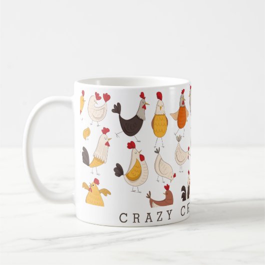 Mug Fun fou poule dame (Gauche)