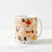 Mug Fun fou poule dame (Devant droit)