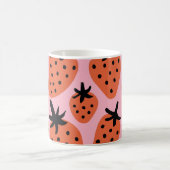 Mug Fun fraise, design artisanal sans couture. (Centre)