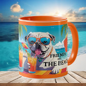 Mug Fun Friends Dogs Summer Beach