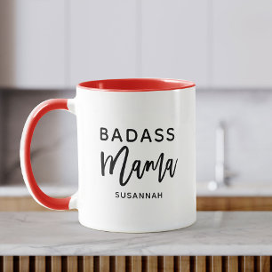Mug Fun Fun BADASS MAMA Fête des mères chic modernes