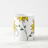 Mug Fun Fun Jaune Fleurs Jaunes Dodle Art (Centre)