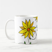 Mug Fun Fun Jaune Fleurs Jaunes Dodle Art (Gauche)