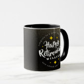 Mug Fun Gold Glitter Stars Retirement New Adventures (Devant droit)