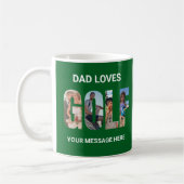 Mug Fun Golf Custom 4 Photos Nom du message (Gauche)