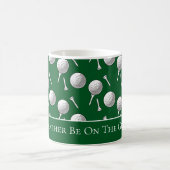 Mug Fun Green Golf Balls and Tees Custom Message (Centre)