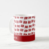Mug Fun Ho Ho Ho Texte Rouge Fête Motif Noël (Devant gauche)