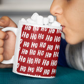 Mug Fun Ho Ho Ho Texte Rouge Fête Motif Noël v2