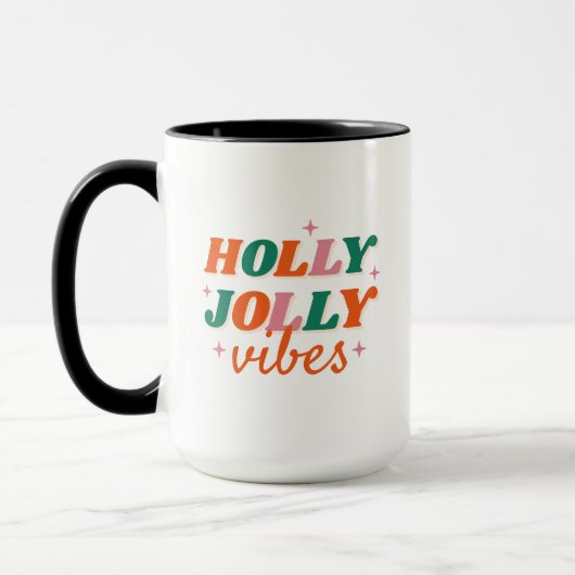 Mug Fun Holly Jolly Vibes Design de Noël (Gauche)