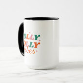Mug Fun Holly Jolly Vibes Design de Noël (Devant gauche)