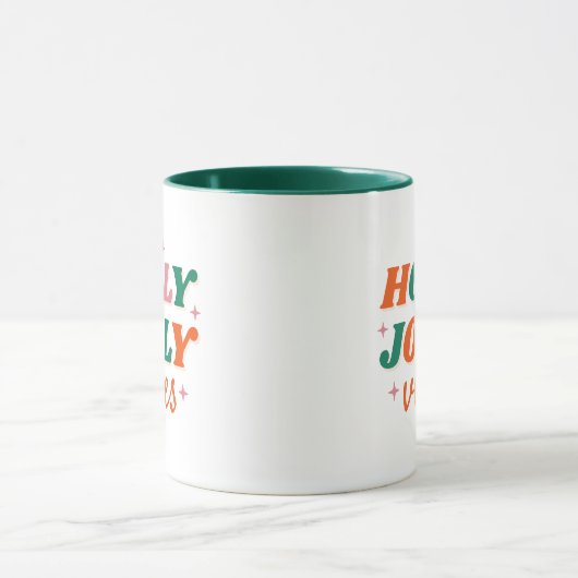 Mug Fun Holly Jolly Vibes Design de Noël (Centre)
