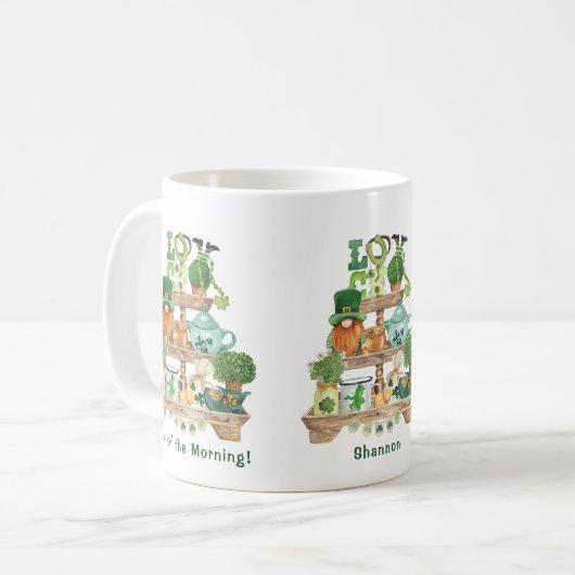 Mug Fun Irish Knickknack Stand Custom St Patrick's Day (Devant gauche)