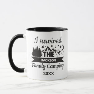Mug Fun J'ai survécu au camping familial