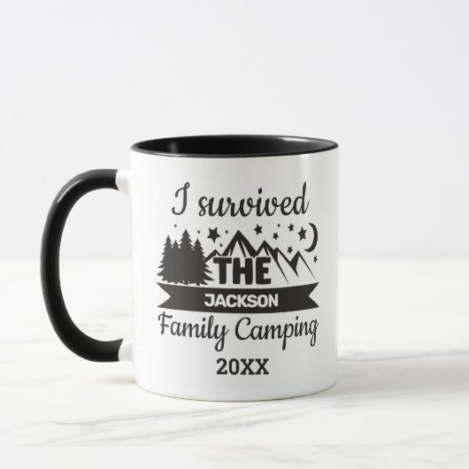 Mug Fun J'ai survécu au camping familial (Gauche)
