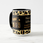 Mug Fun Leopard Birthday Queen Thirty Birthday (Devant gauche)