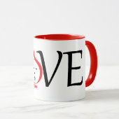 Mug Fun Love personnage design avec xoxo (Devant droit)