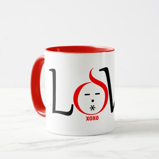 Mug Fun Love personnage design avec xoxo (Devant gauche)