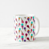 Mug Fun Melty Summer Goth Crâne Crème glace étrange bl (Devant droit)