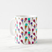 Mug Fun Melty Summer Goth Crâne Crème glace étrange bl (Devant gauche)