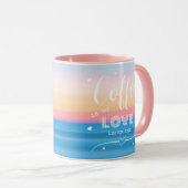 Mug Fun Modern Cute Coffee est ma langue d'amour (Devant droit)