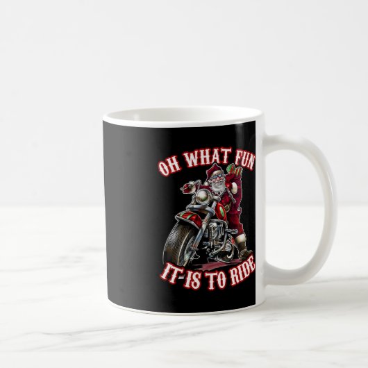 Mug Fun Motorcycle Biker Grand-père Père Noël Rider No (Droite)