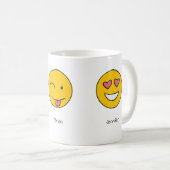 Mug Fun Nom Personnalisable Smiley Face Design (Devant droit)